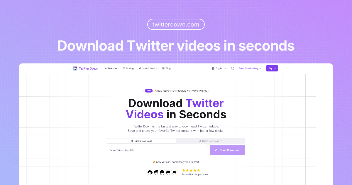 TwitterDown - Free Twitter Video Downloader Online logo